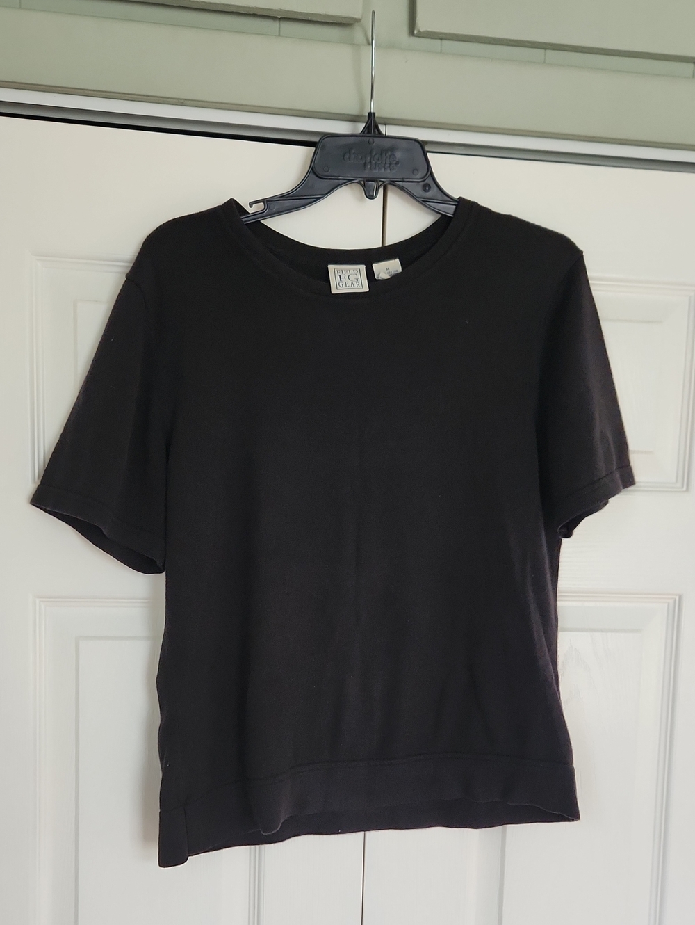 Black Short Sleeve Crewneck Tee